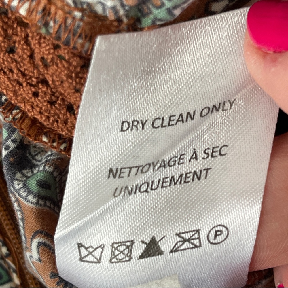 Veronica Beard Long Sleeve Floral WESLAYAN Ruffle Blouse in Cinnamon Brown Sz 2 - Picture 13 of 13